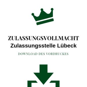 Zulassungsvollmacht Zulassungsstelle Lübeck